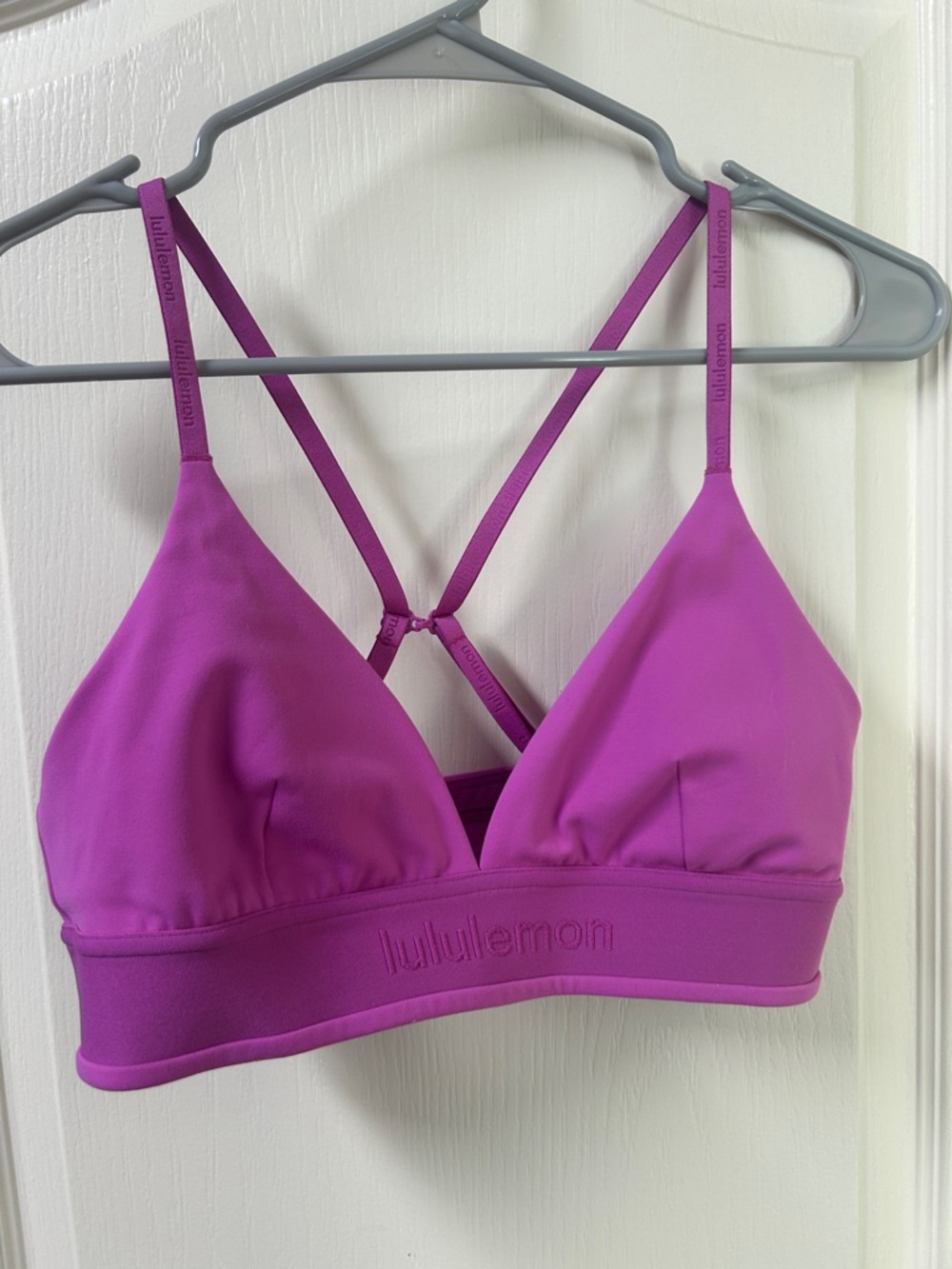 lululemon athletica Pow Pink Strappy Light Support Sports Bra